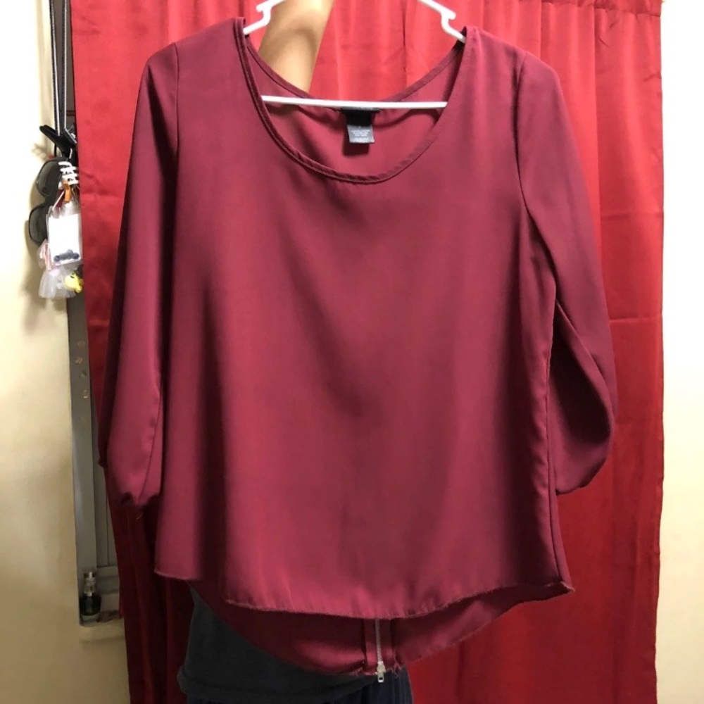 Burgundy Blouse